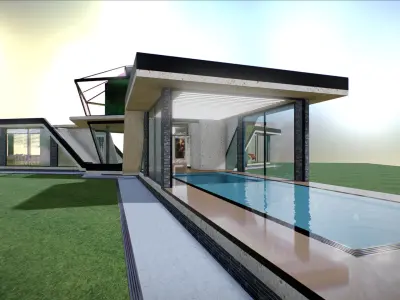 P0008 Archicad 3d Model Diamond Residence Concept 3D model