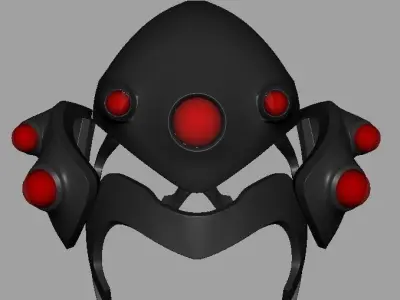 Widowhelm helmet with lights 3D print model
