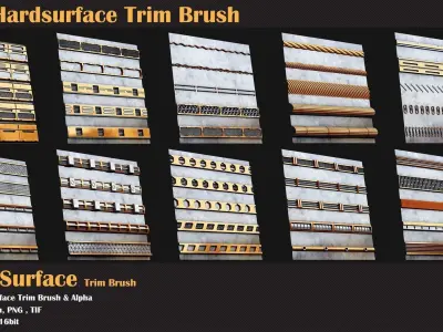 150 HardSurface Trim Brush-Vol2   Texture