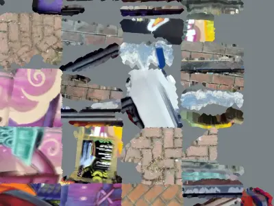 high quality chineese style dragon graffiti 3d scan 3D model