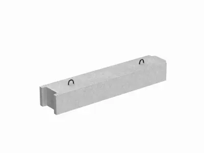 Concrete Block 3D model 4