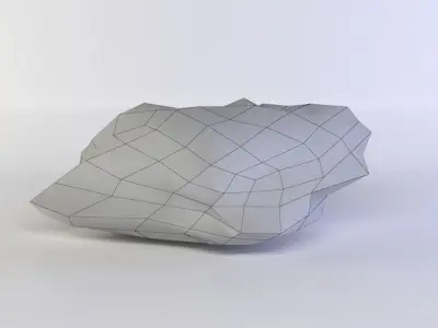 Pink rock3 Low-poly 3D model