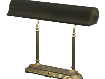 1930s American Library Desk Lamp 3D model