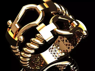 44 Crosshatch Luxe Ring 5gm 3D print model