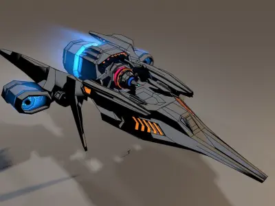 Sci Fi Spaceship 3D model