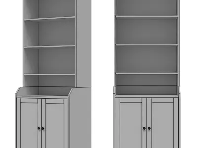 IKEA - HAUGA HAUGA high cabinet with 2 doors 3D model