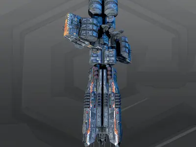 SF Dreadnought 2E Low-poly 3D model