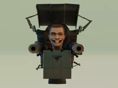 giant dual laser skibidi toilet 3D model