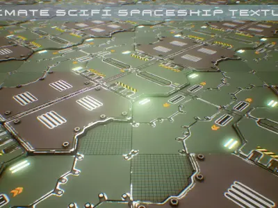 PBR Sci-Fi Spaceship Texture 63 Low-poly 3D model