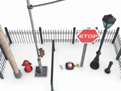 Street Elements 3D model