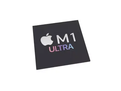 Apple CPU M1 Ultra Low-poly 3D model