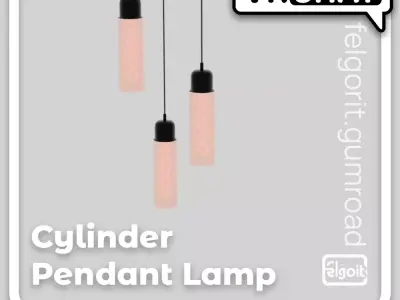 Cylinder Pendant Lamp 3D Model Low-poly 3D model