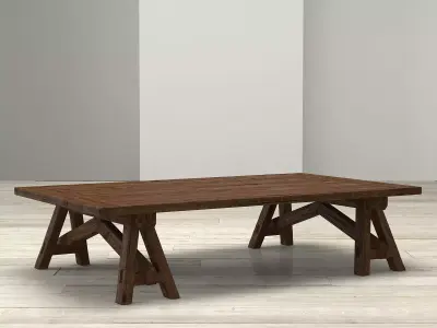 Benson Sawhorse Coffee Table 3D model