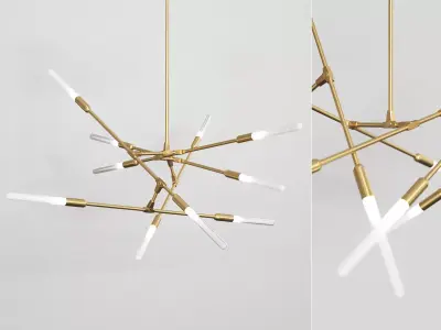 Dawn 10 Horizontal Pendant Lamp 3D model