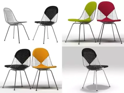 Wire Chair DKX 3D model