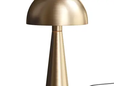 Antique Gold Metal Mushroom Table Lamp 3D model