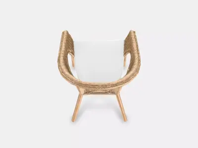 AGEN Armchair with plush cover Low-poly 3D model