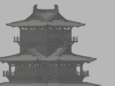 Tengwang Pavilion 3D print model