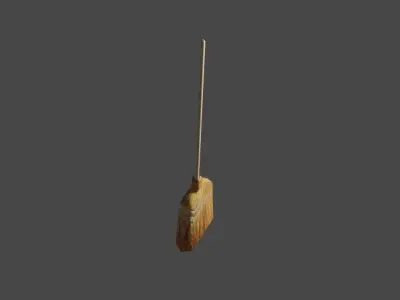 Straw Broom - Vassoura de Palha Low-poly 3D model