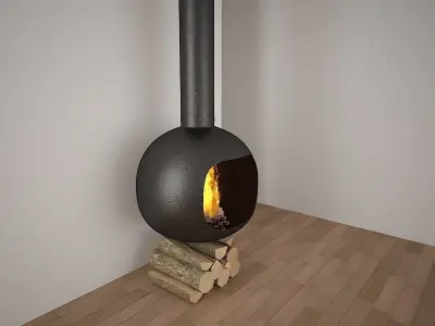 Fire place 01 3D model