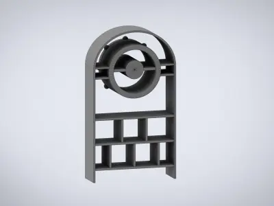 Minion violet book shelf 3D model Low-poly 3D model