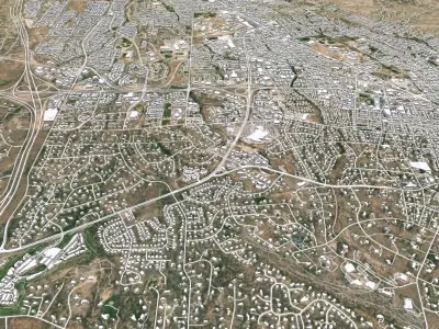 Cityscape Santa Fe New Mexico USA 3D model