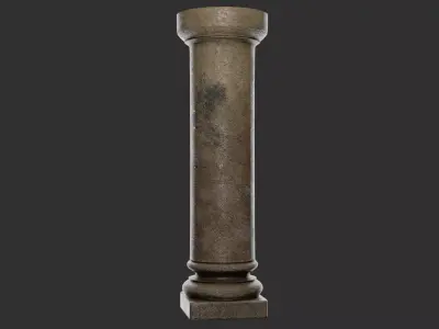 Column stone Low-poly 3D model