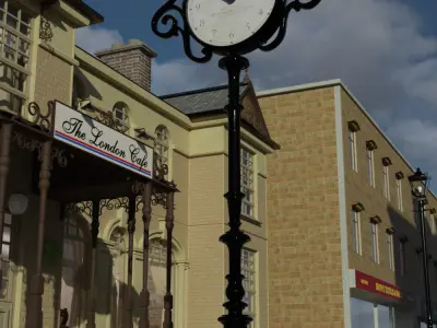 Street Clock - Blue Angel 3D model