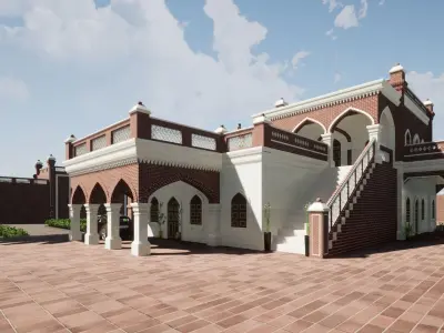Indian architecture punjabi Haweli Low-poly 3D model