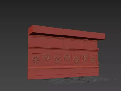 Classical Stone Carving 04 Low-poly 3D model