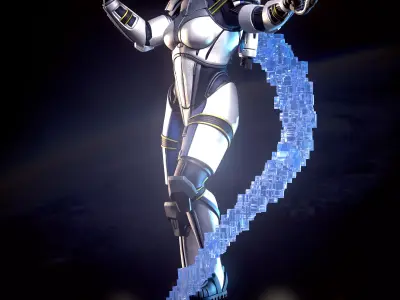 Mass Effect Fanart - Liara TSoni 3d print model Pose 3 3D print model