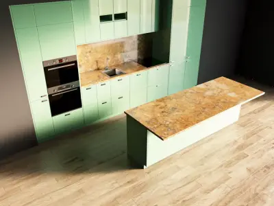 68-Kitchen8 glossy 6 3D model