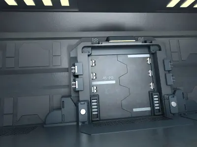 spaceship space station futuristic t sci-fi fantasy 3D model