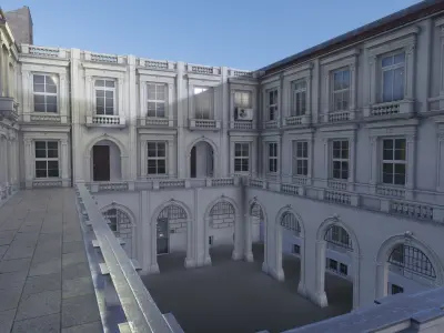 European Building 04 Low-poly 3D model