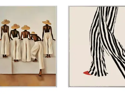 Set Retro Art 4 3D model