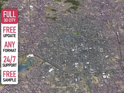 Kunming - 3D City Model Low-poly 3D model