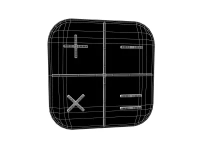 IOS Calculator Icon v2 001 Low-poly 3D model