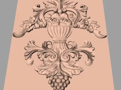 Artcam 3D relief STL models for CNC woodworking E112 3D model