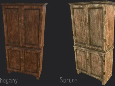 Antique Furniture Pack 36Prefabs I PBR Low-poly 3D model