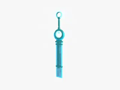 SciFi Sword A10 Full Blue - Character Design Fashion Low-poly 3D model
