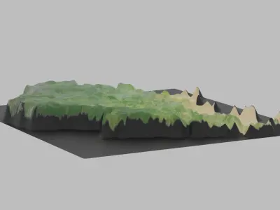 Nigeria Map Country Low-poly 3D model