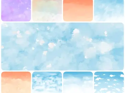 MAGIC SAVE Painted Skies Bundle - 360 HDRI Panoramic Sky 3D Model Pack