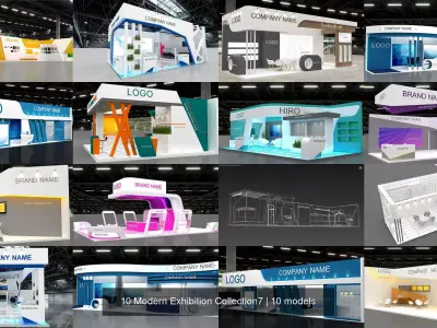 10 Modern Exhibition Collection7 3D Model Pack