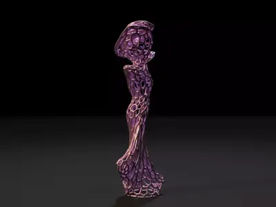 Elegant Rose Voronoi 3D print model