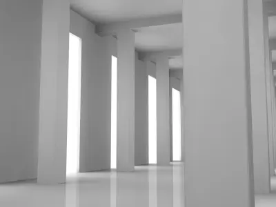 Modern Empty Tunnel 3D model