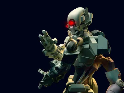 ROBOT POSTAPOCALYPTIC FUTURE 3D model