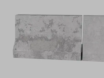 Concrete barriers pack pbr lowpoly Low-poly 3D model