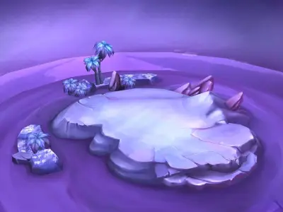 Low Modal - Aladdin Desert Ground Night 02 3D model