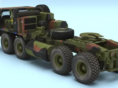  Oshkosh HEMTT M985 Military Tractor with Spare Tire Camo 