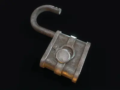 Old Padlock 2  Low-poly 3D model